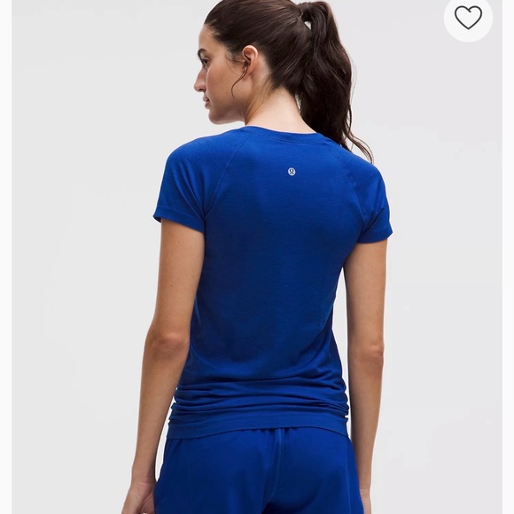 💙 lululemon swiftly tech, short sleeve tee hip length blue size 6 - Picture 4 of 11